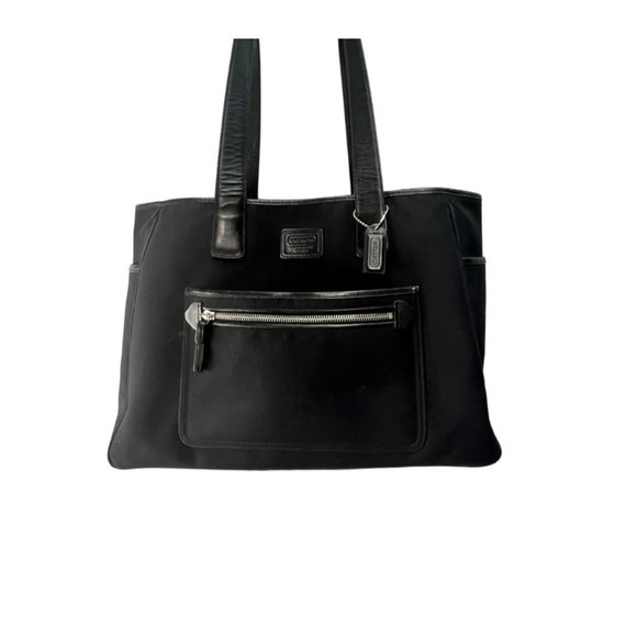 Coach Bags Coach M5k5975 Canvasleather Diaper Bag Black Poshmark